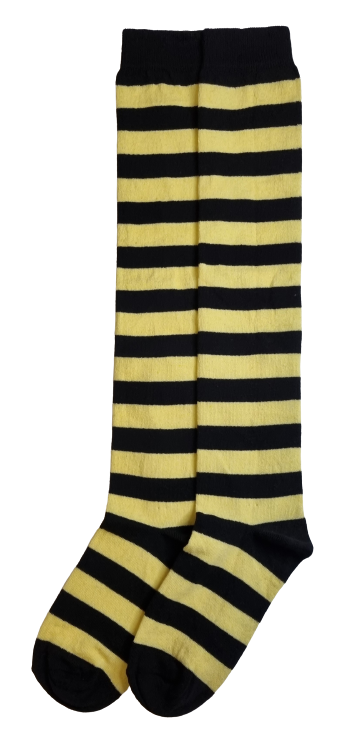 Жълто-черни 5/ дамски чорапи райе - Чорапен свят