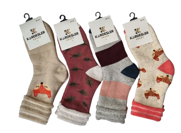 damski tsvetni termo chorapi Kardasler set 4 ot chifta